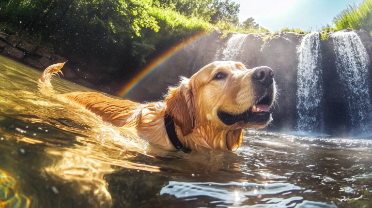 Read more about the article 망고, 폭포, 수영, 무지개